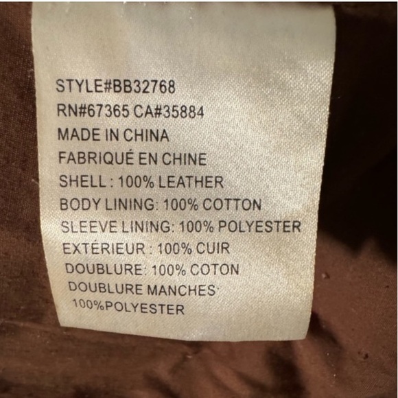 BB Dakota Leather Shearling Jacket with removable Shearling Collar. - Picture 9 of 16